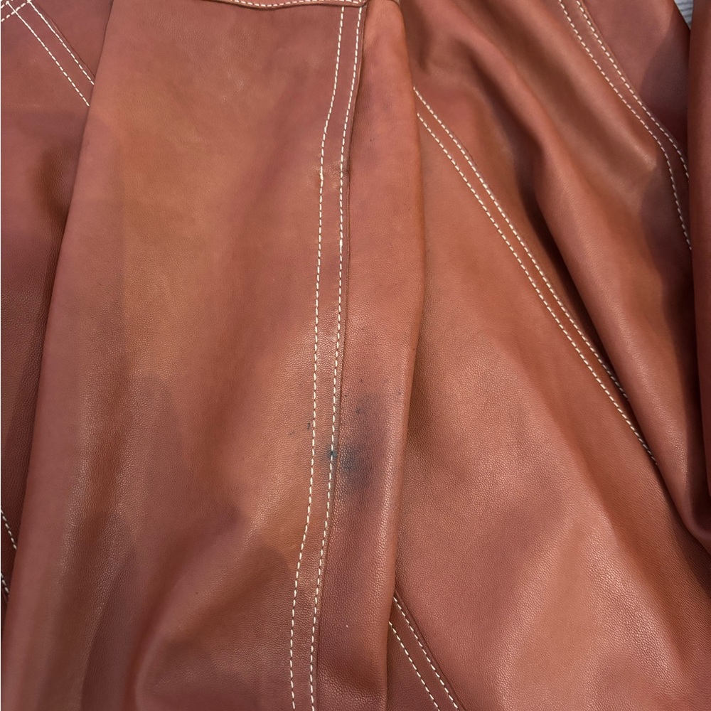 Charter Club Brown Leather Jacket - Picture 7 of 8